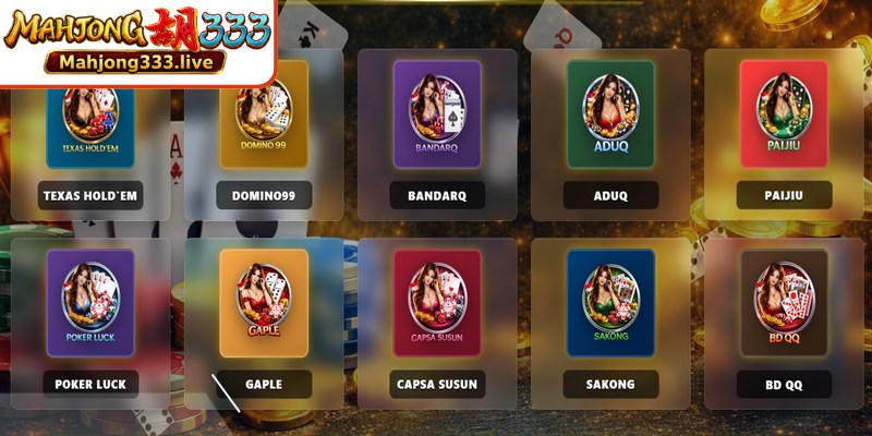 Mahjong333 permainan kartu terus memperbarui koleksi permainannya 