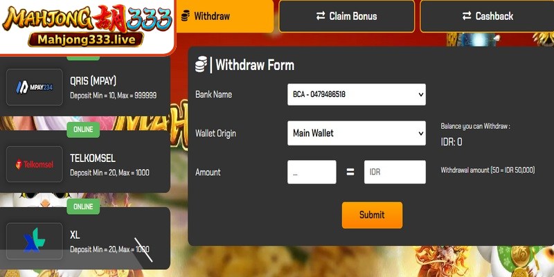 Kecepatan dan transparansi permintaan penarikan dana dari Mahjong333